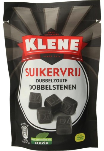 Klene Dubbelzout dobbelstenen suikervrij zakje (110 Gram)