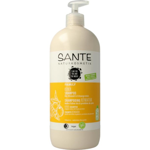 Sante Family shampoo repair olijf & erwten proteine (950 Milliliter)