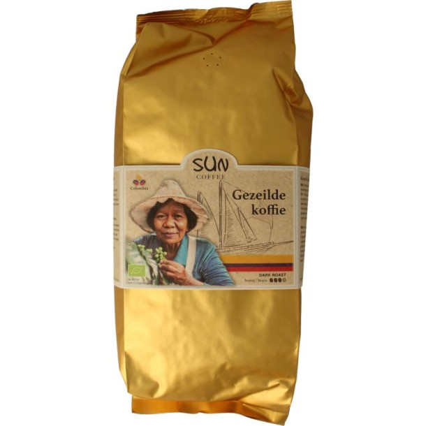 Sun Coffee Gezeilde koffiebonen dark roast bio (1 Kilogram)