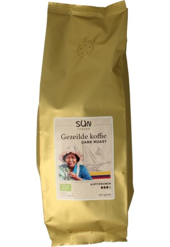 Sun Coffee Gezeilde koffiebonen dark roast bio (500 Gram)