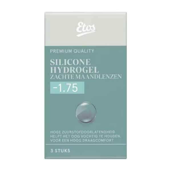 Etos Silicone Hydrogel Zachte Maandlenzen -1.75 3st.