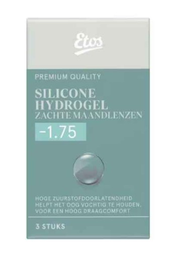 Etos Silicone Hydrogel Zachte Maandlenzen -1.75 3st.