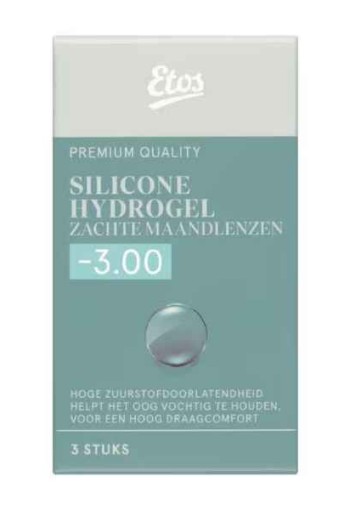 Etos Silicone Hydrogel Zachte Maandlenzen -3.00 3st