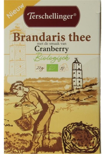 Terschellinger Zwarte thee cranberry bio (18 Zakjes)