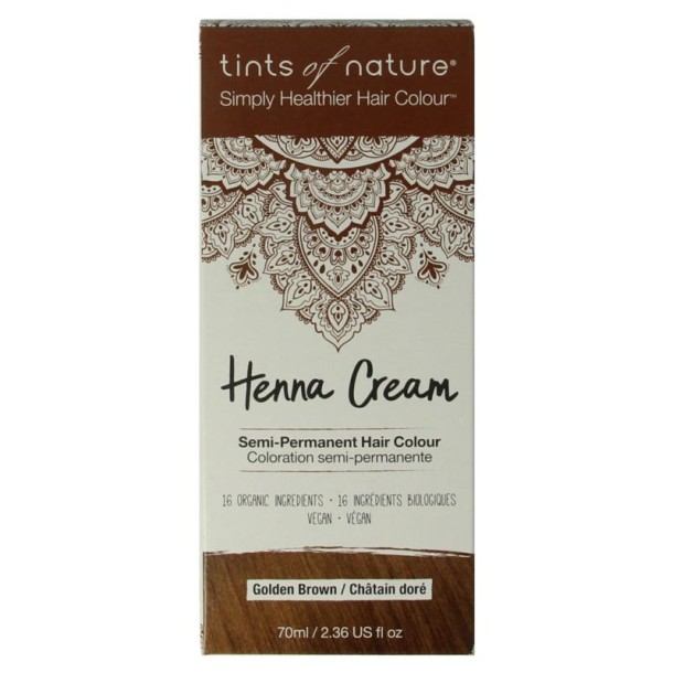 Tints Of Nature Henna cream golden brown semi permanent (70 Milliliter)