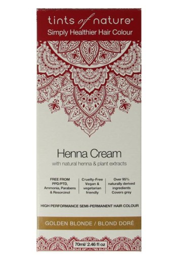 Tints Of Nature Henna cream golden blond semi permanent (70 Milliliter)