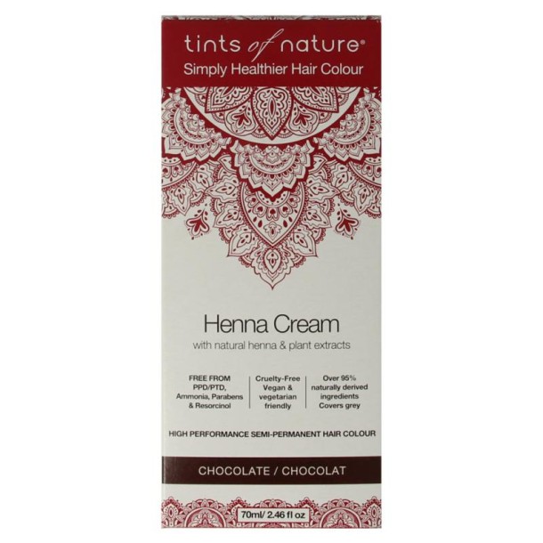 Tints Of Nature Henna cream chocolate semi permanent (70 Milliliter)