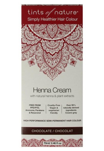 Tints Of Nature Henna cream chocolate semi permanent (70 Milliliter)