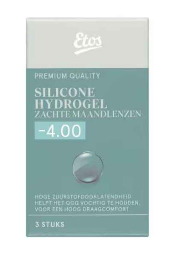 Etos Silicone Hydrogel Zachte Maandlenzen -4.00 3st.