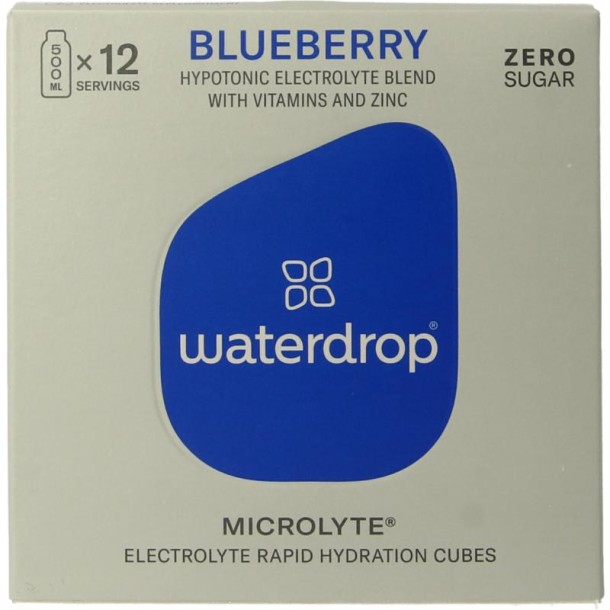 Waterdrop Microlyte blueberry bruistabletten (12 Stuks)