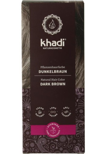 Khadi Haarkleur dark brown (100 Gram)