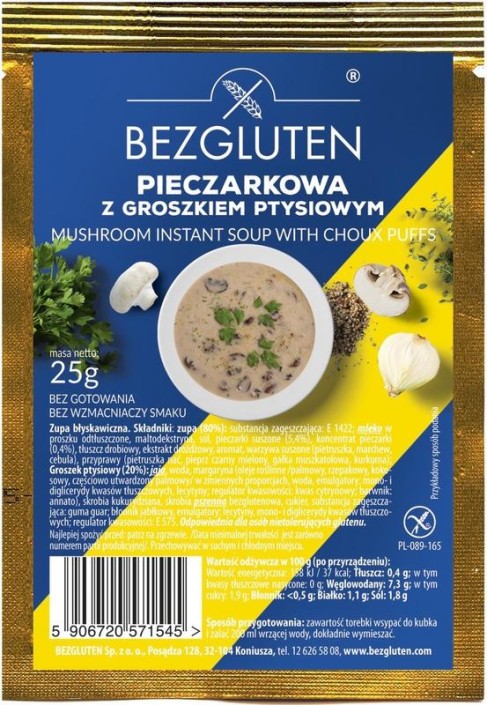 Bezgluten Champignonsoep glutenvrij (25 Gram)