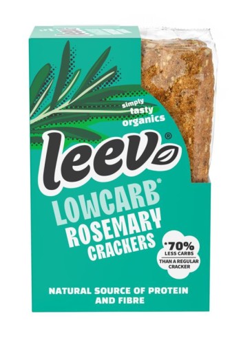 Leev Bio qrackers rosemary seasalt 3 x 2 stuks (6 Stuks)