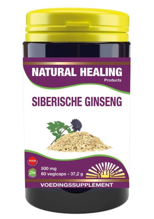 NHP Siberische ginseng 500mg puur (60 Vegetarische capsules)