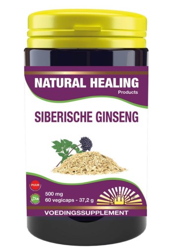 NHP Siberische ginseng 500mg puur (60 Vegetarische capsules)