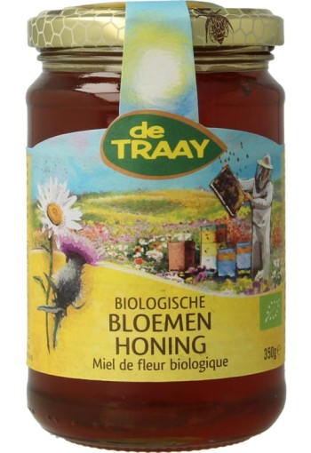 Traay Bloemen honing vloeibaar bio (350 Gram)