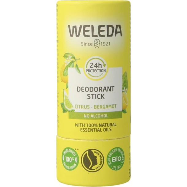 Weleda Deodorant stick citrus + bergamot 24U (50 Gram)