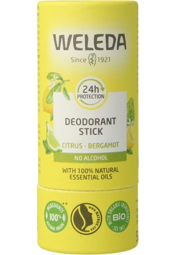 Weleda Deodorant stick citrus + bergamot 24U (50 Gram)