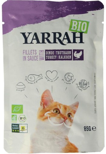 Yarrah Kat filet met kalkoen in saus bio (85 Gram)