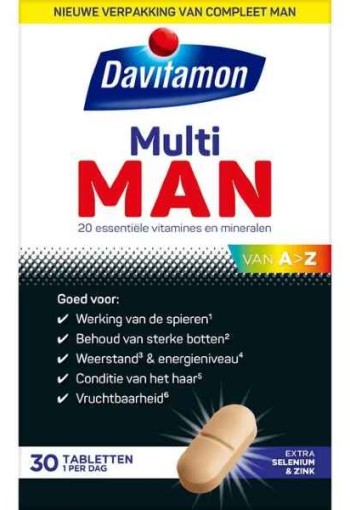 Davitamon Compleet Man Tabletten 30 stuks