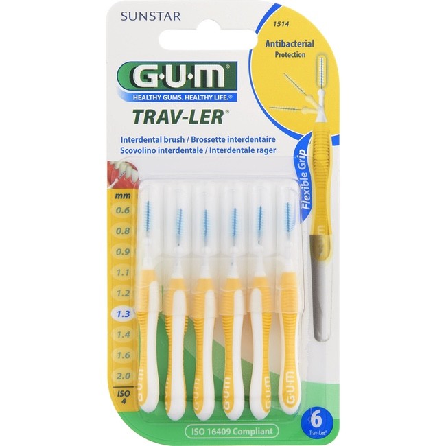 Teleurgesteld Alternatief Outlook Gum Trav-Ler Geel Tandenragers 1,3 MM