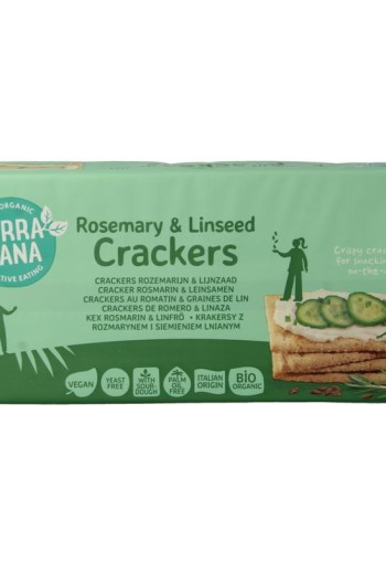 Terrasana Crackers rozemarijn & lijnzaad bio (250 Gram)