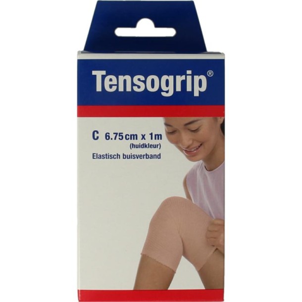 Tensogrip Elastisch buisverband C 1m x 6.75cm huidkleur (1 Stuks)