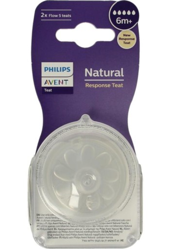 Avent Natural flesspeen 6M+ (2 Stuks)