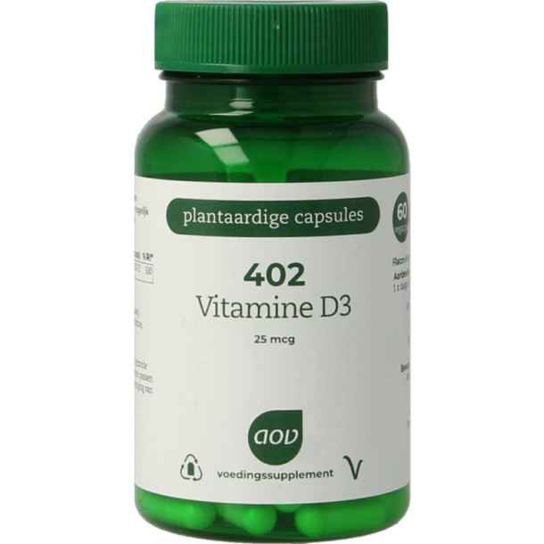 AOV 402 Vitamine D3 25mcg (60 Vegetarische capsules)