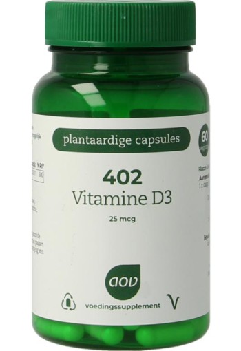 AOV 402 Vitamine D3 25mcg (60 Vegetarische capsules)