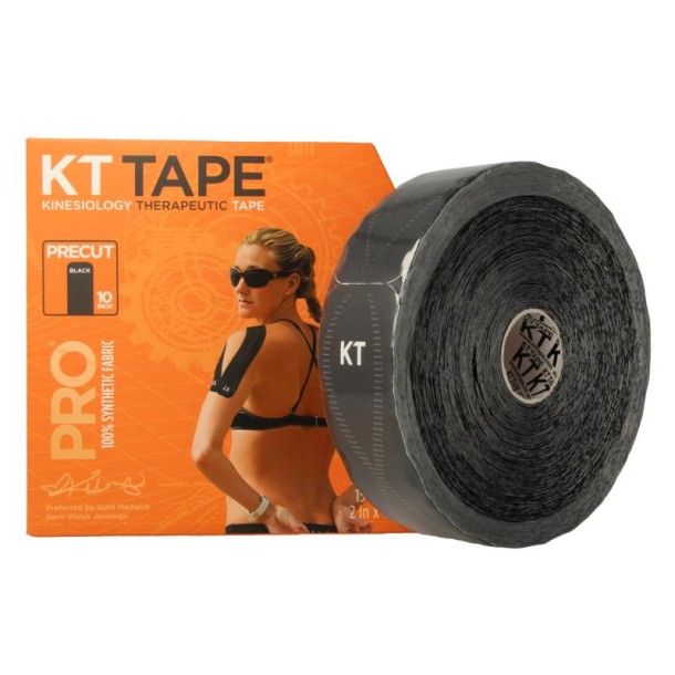 KT Tape Jumbo pro roll 38 meter 150 strips zwart precut (1 Stuks)