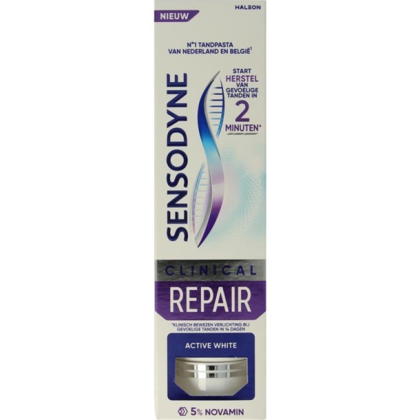 Sensodyne Tandpasta clinical repair active white (75 Milliliter)