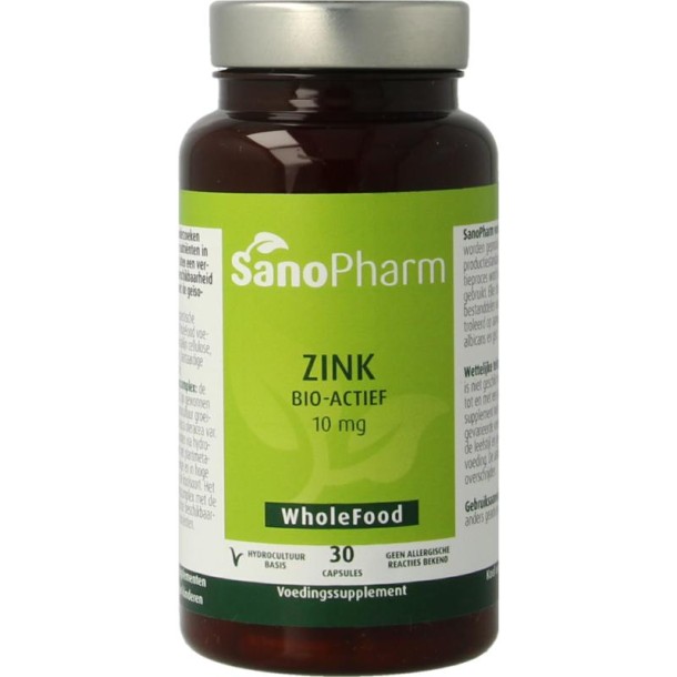 Sanopharm Zink wholefood (30 Capsules)