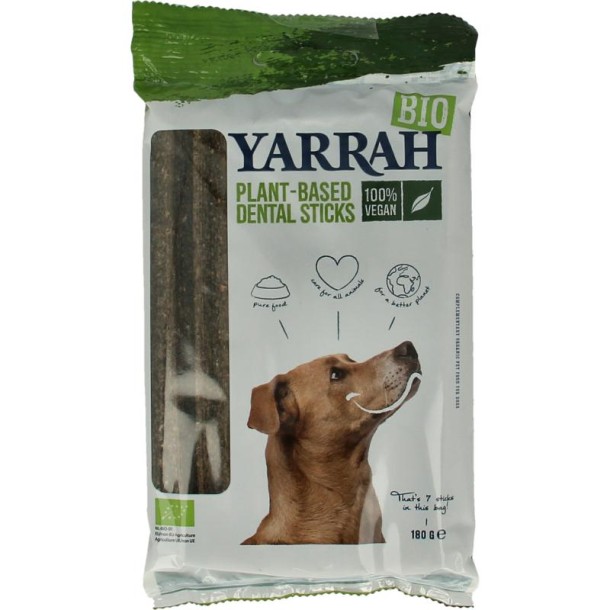 Yarrah Hond plant based dental sticks bio (180 Gram)