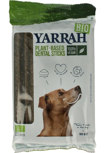 Yarrah Hond plant based dental sticks bio (180 Gram)