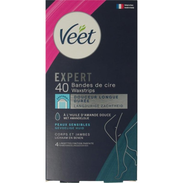 Veet Expert koude waxstrips been sensitive (40 Stuks)