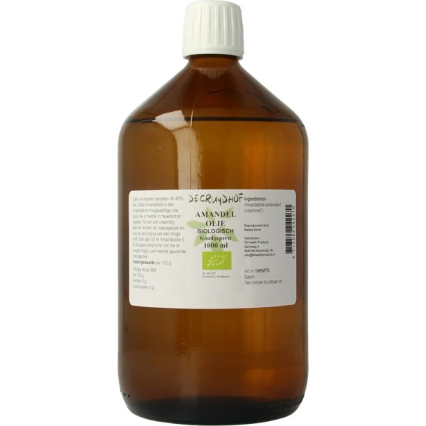 Cruydhof Amandelolie koudgeperst bio (1 Liter)