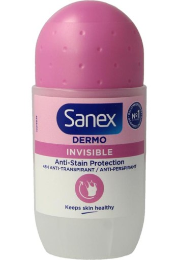 Sanex Deodorant roll-on invisible (50 Milliliter)