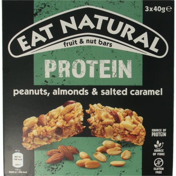 Eat Natural Protein pack caramel & pinda 3 x 40 gram (120 Gram)