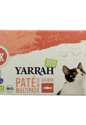 Yarrah Multipack kat met pate en zalm bio (100 Gram)