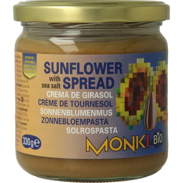 Monki Zonnebloempasta bio (330 Gram)