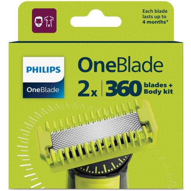 Philips OneBlade 360 Blade QP624/50 - vervangmesjes - 2 stuks