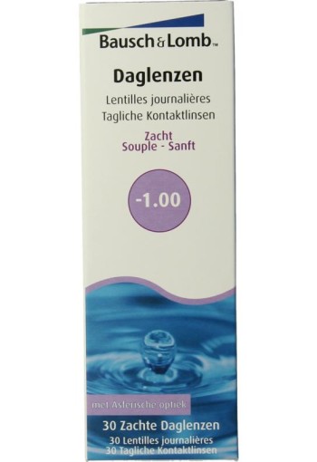 Bausch & Lomb Daglenzen -1.00 (30 Stuks)