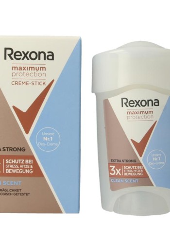 Rexona Deodorant stick woman max prot clean scent 45 Milliliter