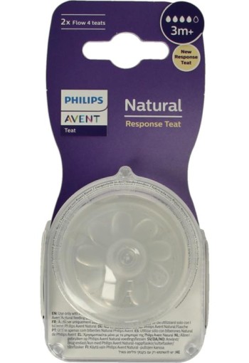 Avent Natural flesspeen 3M+ (2 Stuks)