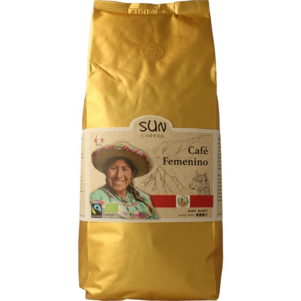 Sun Coffee Cafe femenino bonen dark roast (1 Kilogram)