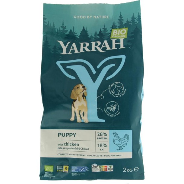 Yarrah Puppy hondenvoer bio (2000 Gram)