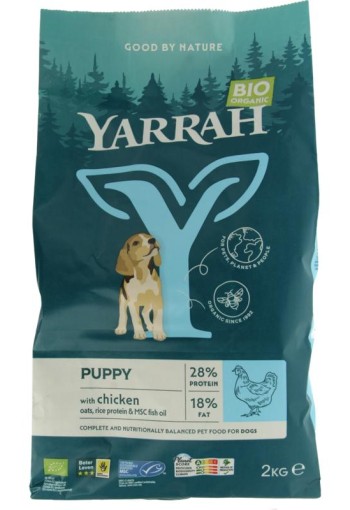 Yarrah Puppy hondenvoer bio (2000 Gram)