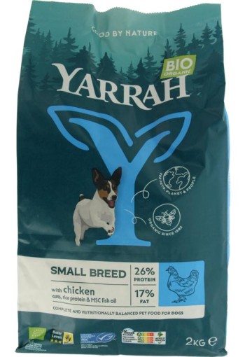 Yarrah Adult hondenvoer met kip bio MSC (2000 Gram)