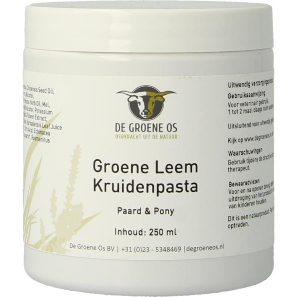 De Groene Os Groene leem kruidenpasta (250 Milliliter)